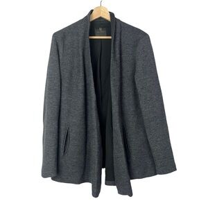 David Lawrence Charcoal Gray Open Front Wool Jacket 14